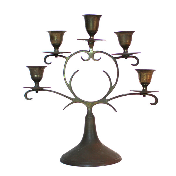 Vintage Indian Brass Candelabra